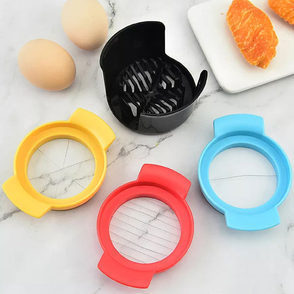 Multifunctional 3-in-1 Egg Cutter - Stainless Steel Slicing Tool with Durable Wires