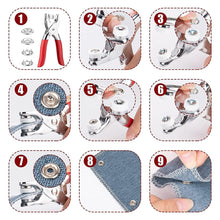 Heavy Duty Snap Button Fastener Plier Tool Kit (1 Set)